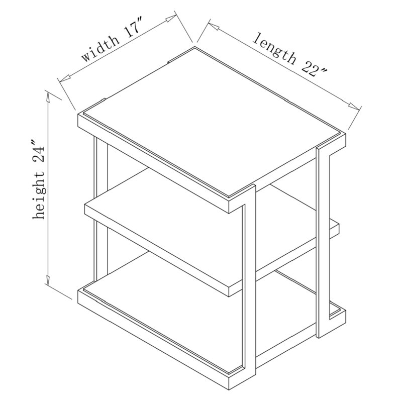 Mercer41 Gerrity Floor Shelf End Table & Reviews Wayfair